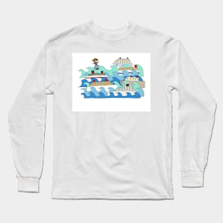 Pete the part-time pirate - ships Long Sleeve T-Shirt